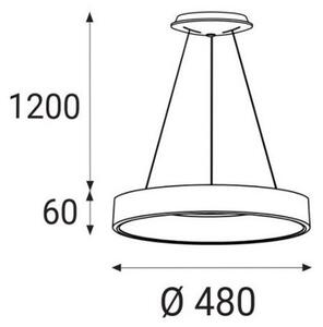 Lustră LED pe cablu BELLA LED/40W/230V 3000/4000K albă LED2