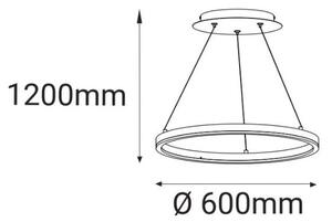 Lustră LED pe cablu CIRCLE LED/42W/230V LED2