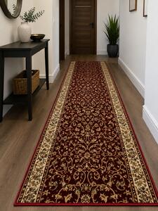 Traversa Hol, Model Clasic 1555 210, Festonata Latime 150 cm, Rosu 150 x 2500