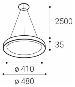 Lustră LED pe cablu BELLA SLIM LED/38W/230V 3000/4000K albă LED2