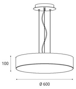 Lustră LED pe cablu MONO LED/60W/230V 3000/4000K neagră LED2