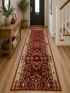 Traversa Hol, Model Clasic 15002 210, Festonata, Latime 100 cm, Rosu 100 x 200