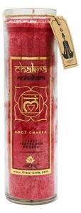 Lumânare parfumată înaltă Arome Chakra Încredere, parfum trandafir și vanilie, 320 g