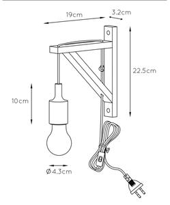 Aplică FIX WALL 1xE27/60W/230V albă Lucide 08208/01/31