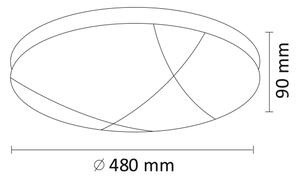 Plafonieră LED dimabilă ATLAS LED/72W/230V 3000-6500K + telecomandă