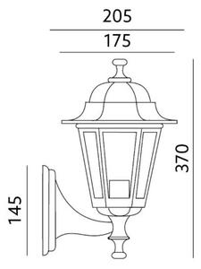 Aplică de exterior 1xE27/60W/230V IP44 negru