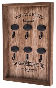 Suport pentru chei din lemn Vintage Home, 20 x 30x 3 cm