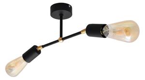 Lustră aplicată ROSETTE 2xE27/15W/230V neagră/aurie