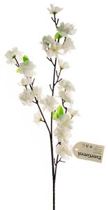 Floare artificială Sakura, 3 muguri, în. 66 cm, albă