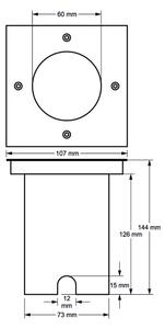 Corp de iluminat de exterior pentru căi de acces 1xGU10/35W/230V IP44 crom mat