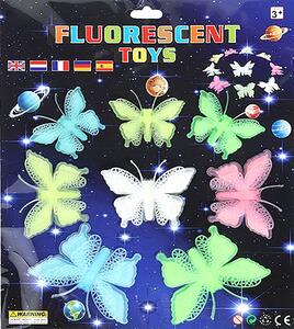 Stickere fosforoscente 8 Fluturi Multicolori