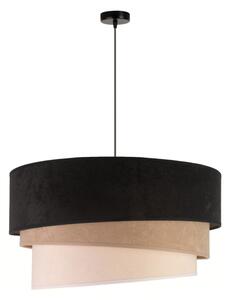 Lustră pe cablu Duolla DEVON 1xE27/40W/230V d. 45 cm negru/bej