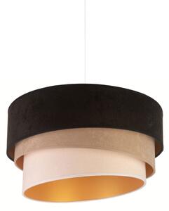 Lustră pe cablu Duolla DEVON 1xE27/40W/230V d. 45 cm negru/bej