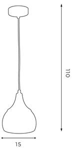 Lustră pe cablu AKTAN 1xE27/60W/230V neagră