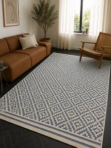 Covor Belgian, Elis 48357 951, Albastru Crem, 200 x 290 cm Dreptunghi, 200 x 290, Crem