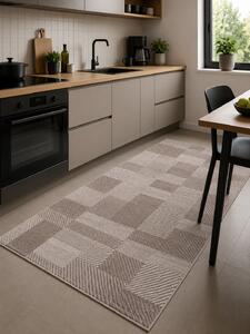 Covor Bucatarie, Model Iuta, Lineo A010 6Y09, Bej 50x80, Dreptunghi