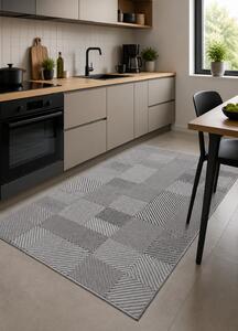 Covor Bucatarie, Model Iuta, Lineo A010 K704, Gri 50x80, Dreptunghi