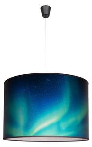 Lustră pe cablu PRINT Duolla L 1xE27/40W/230V d. 45 cm negru/turcoaz