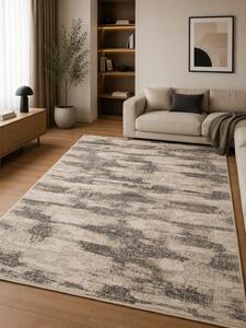 Covor Sufragerie Dormitor, Model Elma El002 106, Gri Bej 160x230