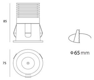 Spot LED încastrat LED2 RAY LED/10W/230V alb IP44