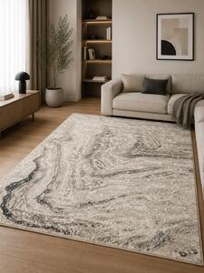 Covor Sufragerie Dormitor, Model Elma El007 106, Gri Bej 120x200