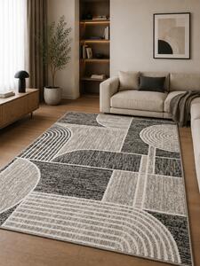 Covor Sufragerie Dormitor, Model Elma El009 106, Gri Bej 120x200
