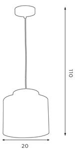 Lustră pe cablu HAVARD 1xE27/60W/230V neagră/alămie