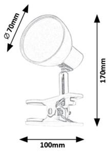 Rabalux 1477 - LED Lampă cu clips NOAH LED/5W/230V