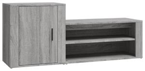 Pantofar, gri sonoma, 130x35x54 cm, lemn compozit