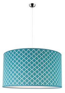 Lustră pe cablu Duolla MAROKO 1xE27/40W/230V d. 45 cm turcoaz/alb