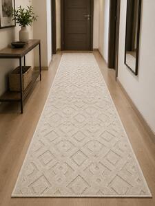 Traversa Hol, Model Oksi 38011 202, Festonata Latime 120 cm, Bej 120 x 200