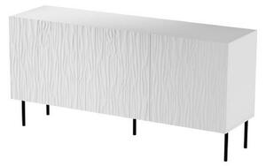 Comoda JUNGLE, alb/negru, PAL/MDF laminat/metal, 152x42x75 cm