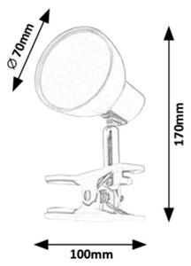 Rabalux 1479 - LED Lampă cu clips NOAH LED/5W/230V
