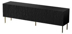 Comoda TV JUNGLE, negru/auriu, PAL laminat, 190x41x60 cm