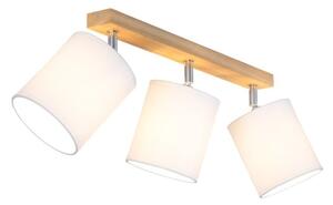 Spot-Light 56744374 - Lampă spot APRILLIA 3xE27/25W/230V stejar alb