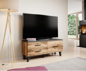 Comoda TV LOTTA, stejar wotan/negru, PAL, 120x40x53 cm