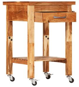 Cărucior de bucătărie, 55x55x89 cm, lemn masiv de acacia