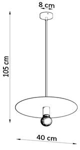 Lustră pe cablu FLAVIO 1xE27/60W/230V neagră Sollux SL.0853