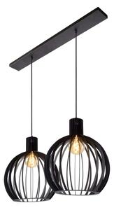 Lustră pe cablu MIKAELA 2xE27/60W/230V neagră Lucide 73400/02/30