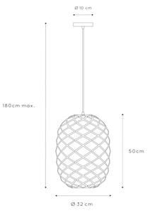 Lustră pe cablu WOLFRAM 1xE27/60W/230V alămie Lucide 21417/32/02
