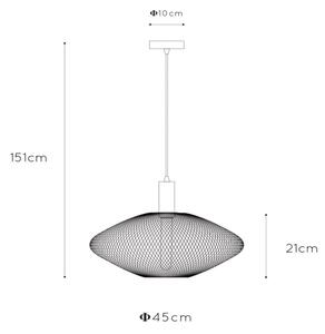 Lustră pe cablu MESH 1xE27/40W/230V Lucide 21423/45/30