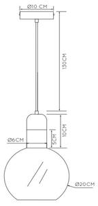 Lustră pe cablu JULIUS 1xE27/40W/230V Lucide 34438/20/65