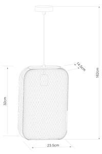 Lustră pe cablu MESH 1xE27/60W/230V neagră Lucide 78392/01/30