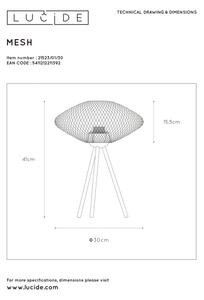 Lampă de masă MESH 1xE27/40W/230V neagră Lucide 21523/01/30