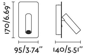 Spot LED de perete SUAU LED/3W/230V USB alb FARO 62117