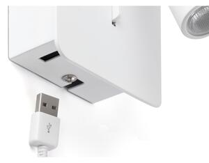 Spot LED de perete SUAU LED/3W/230V USB alb FARO 62117
