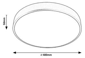 Plafonieră LED TESIA LED/36W/230V 40 cm argintie Rabalux 3315