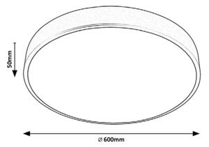 Rabalux 3316 - Plafonieră LED dimabilă TESIA LED/60W/230V 60 cm + telecomandă