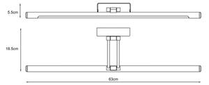 Aplică LED pentru tablouri GAVIN LED/13W/230V IP21 crom lucios Lucide 48202/12/11