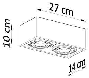 Plafonieră QUATRO 2xGU10/40W/230V lemn